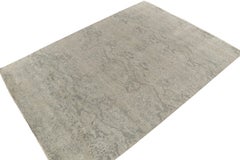 Rug & Kilim’s Modern Abstract Rug in Grey & Blue All over Pattern