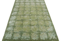 Rug & Kilim’s Modern Abstract Rug in Green, Gray and Blue Patterns