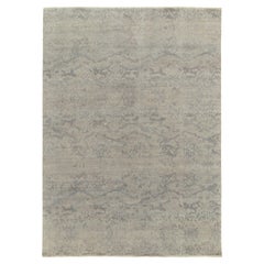 Rug & Kilim's Modern Abstract Rug in Grey & Blue All over Pattern (tapis abstrait moderne à motifs gris et bleus)