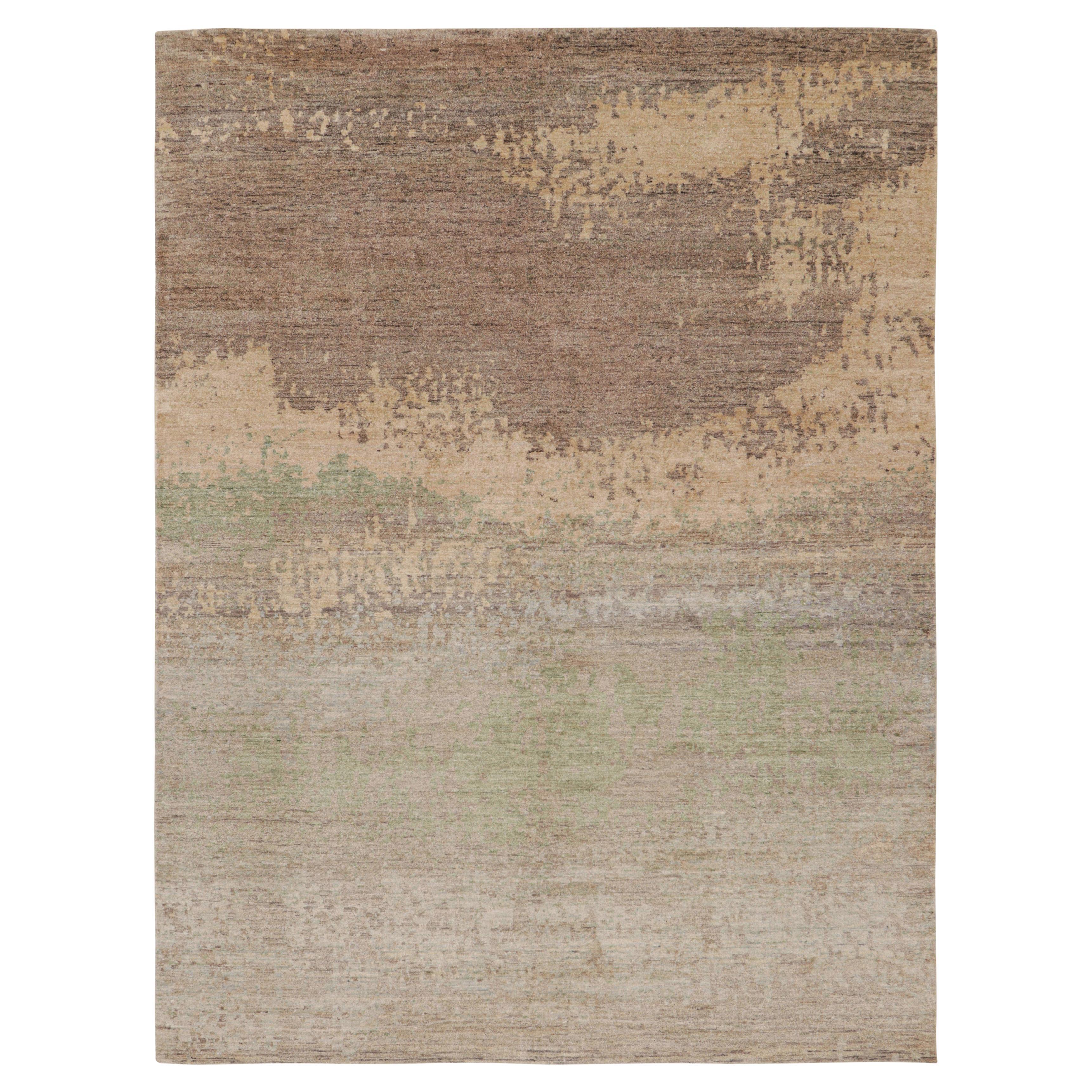 Rug & Kilim’s Modern Abstract Rug in Polychromatic Painterly Patterns For Sale