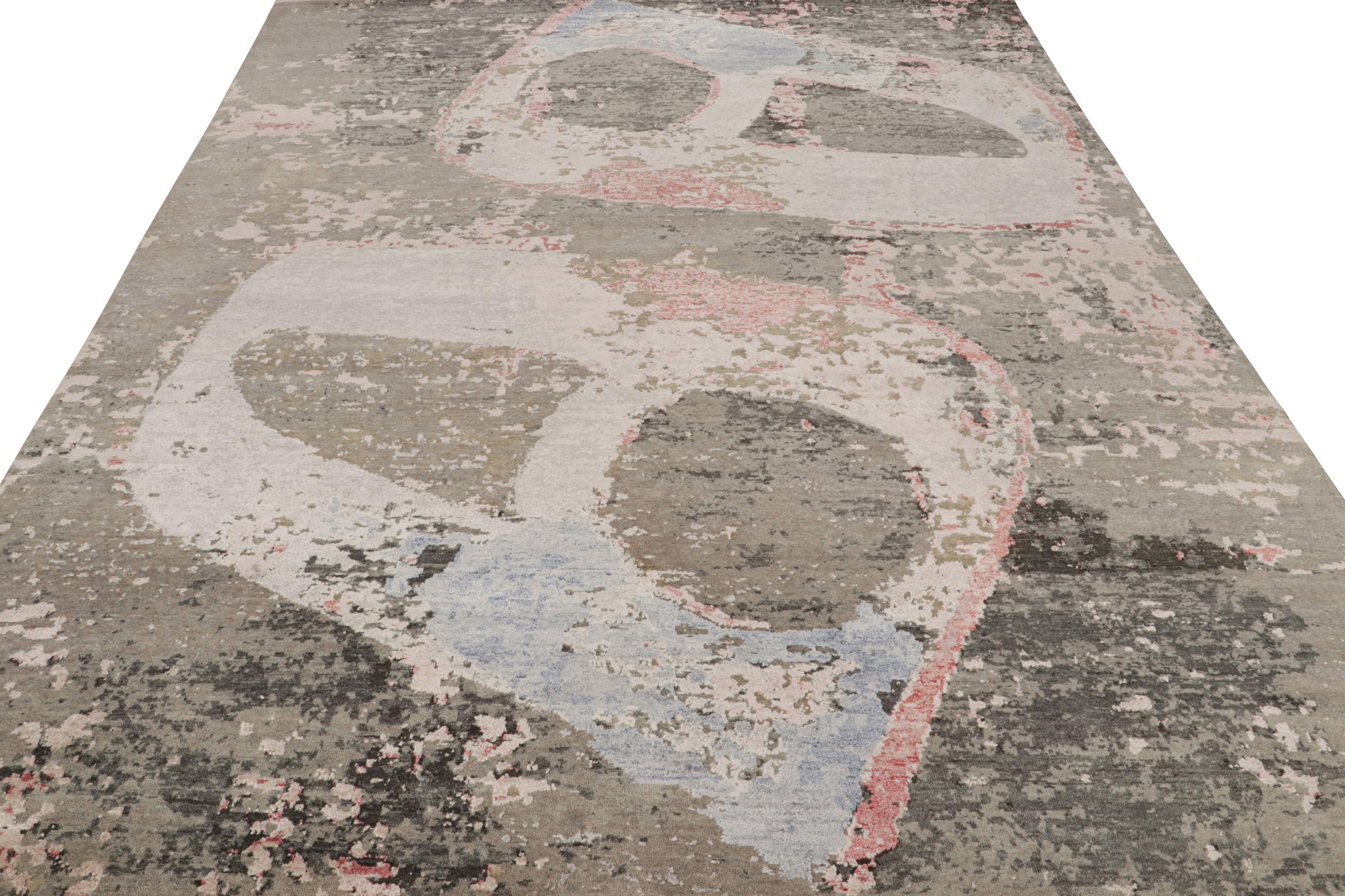 Moderno Rug & Kilim: tappeto astratto moderno con motivi policromatici in vendita