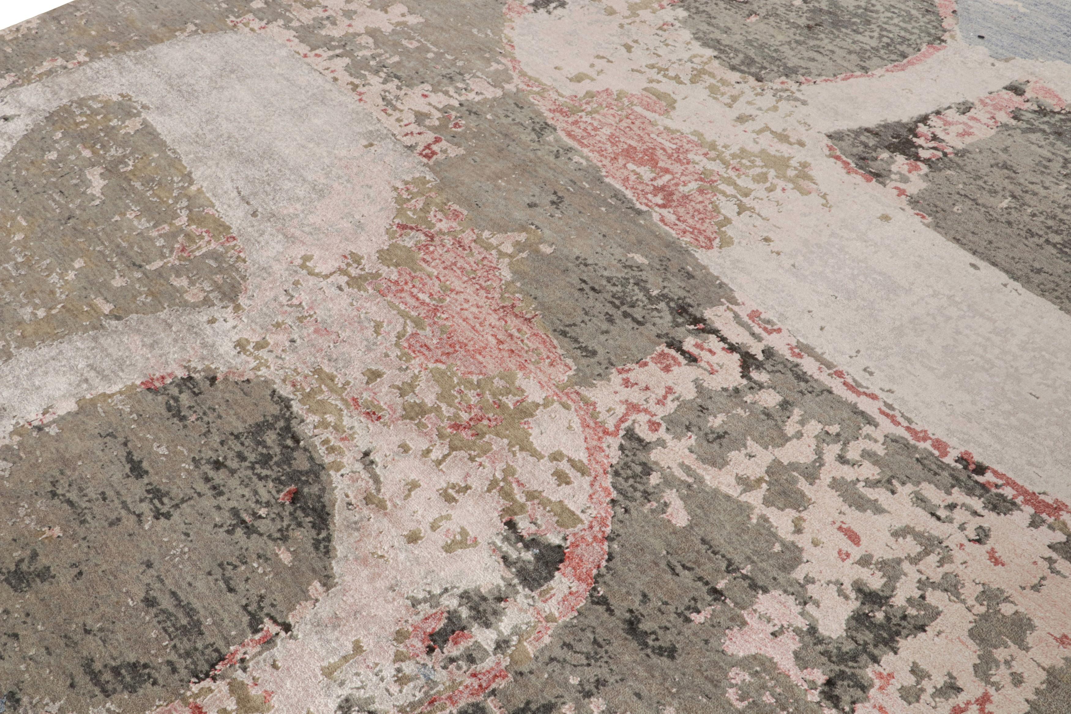 Indiano Rug & Kilim: tappeto astratto moderno con motivi policromatici in vendita