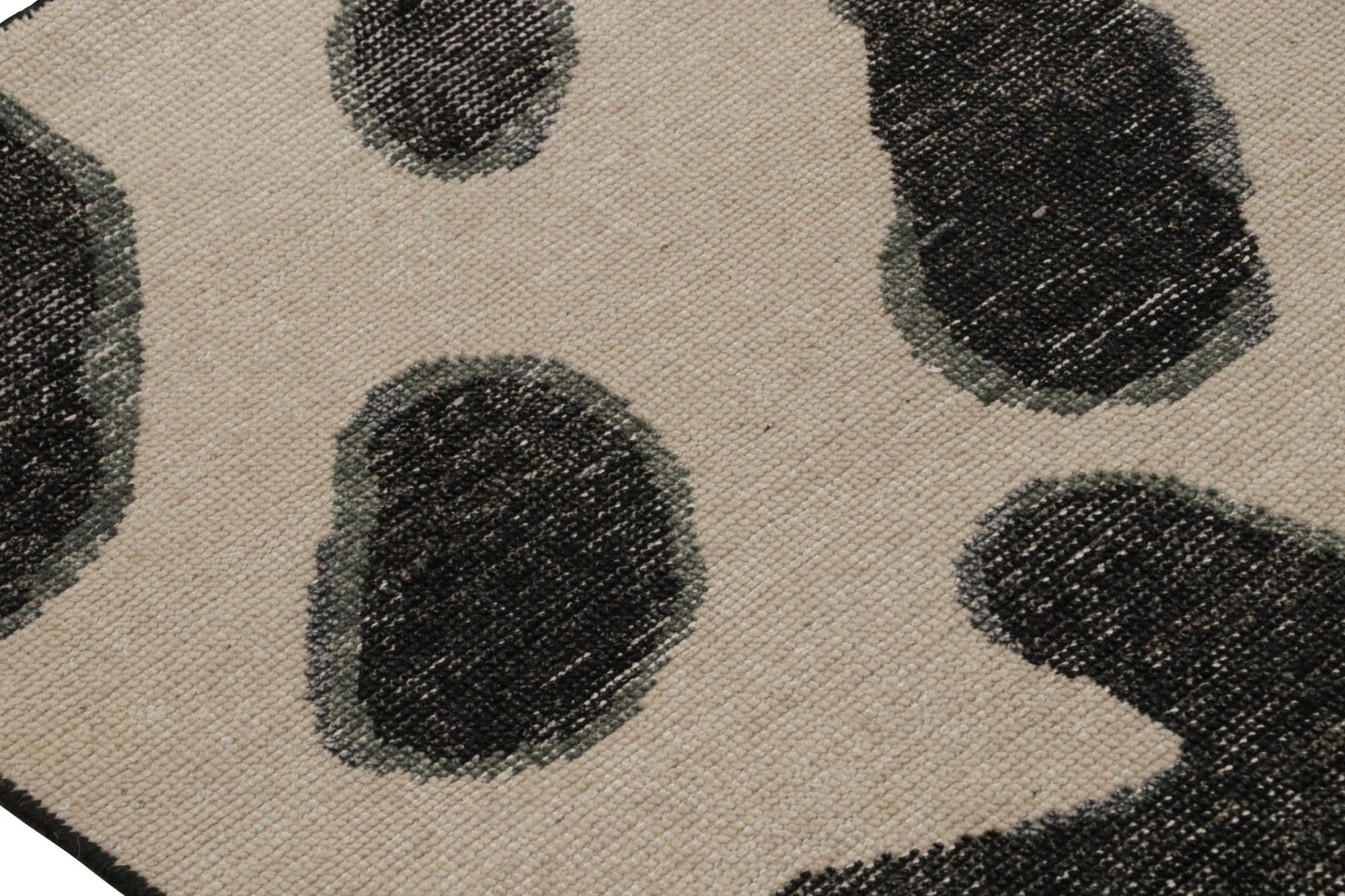 Annodato a mano Rug & Kilim: tappeto astratto moderno con motivi policromatici in vendita