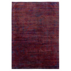 Rug & Kilim's Moderner abstrakter Teppich mit rotem und blauem Punktmuster