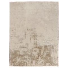 Moderner abstrakter Teppich von Rug & Kilim in Taupe und Elfenbeinfarbe