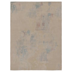 Rug 
Kilim’s Modern Abstract Rug, Ivory White with Subtle Pattern in Light Blue