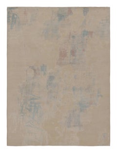 Rug 
Kilim’s Modern Abstract Rug, Ivory White with Subtle Pattern in Light Blue