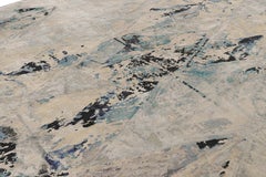 Rug & Kilim's Modern Abstract Rug with Geometric Patterns Mirror (tapis abstrait moderne à motifs géométriques)