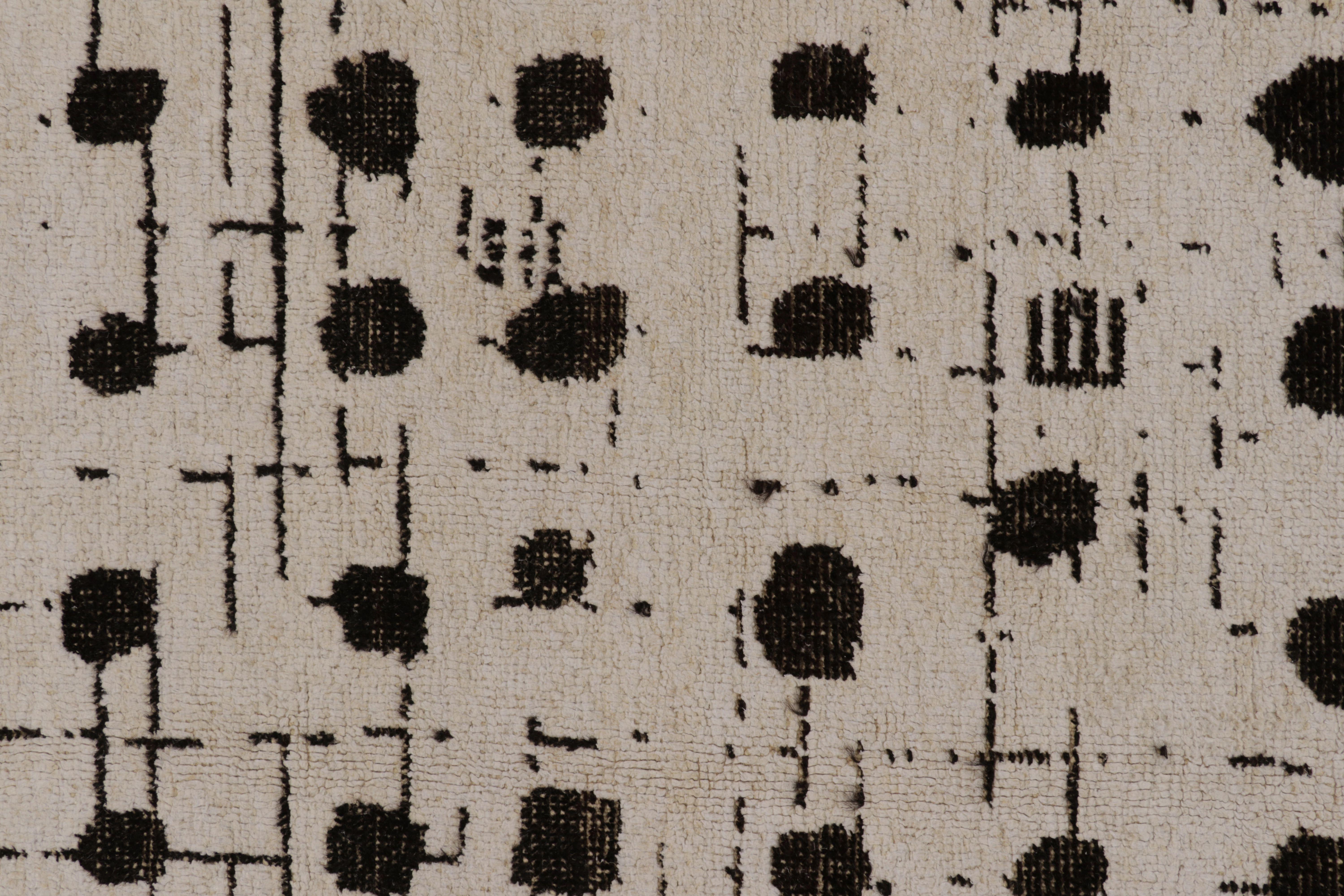 Annodato a mano Rug & Kilim - Tappeto astratto moderno con rettangoli reticolati in vendita