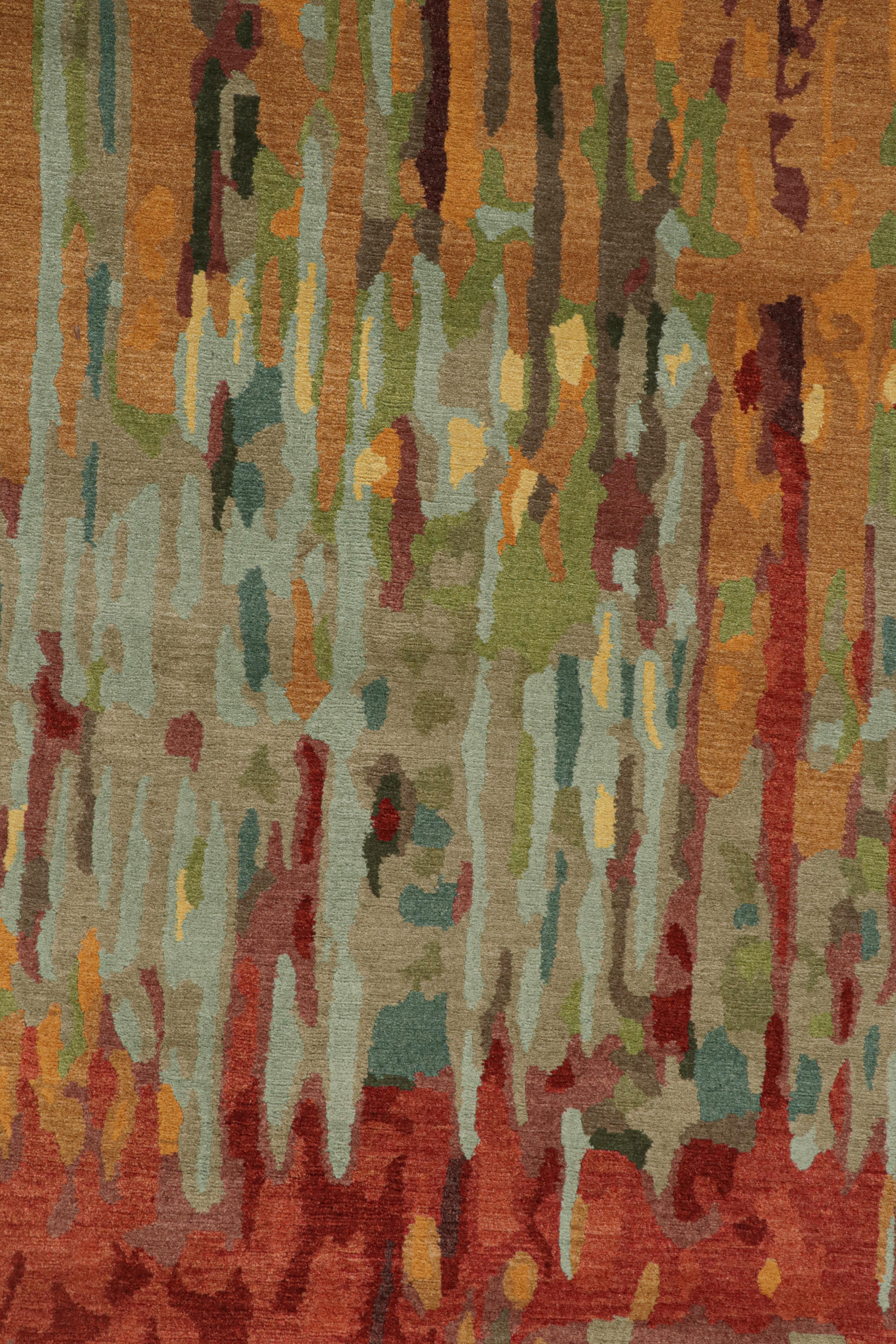 Contemporary Rug & Kilim’s Modern Abstract runner in Polychromatic Tones For Sale