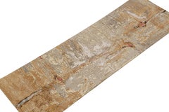 Rug & Kilim’s Modern Abstract runner in Silver, Beige & Gold Tones