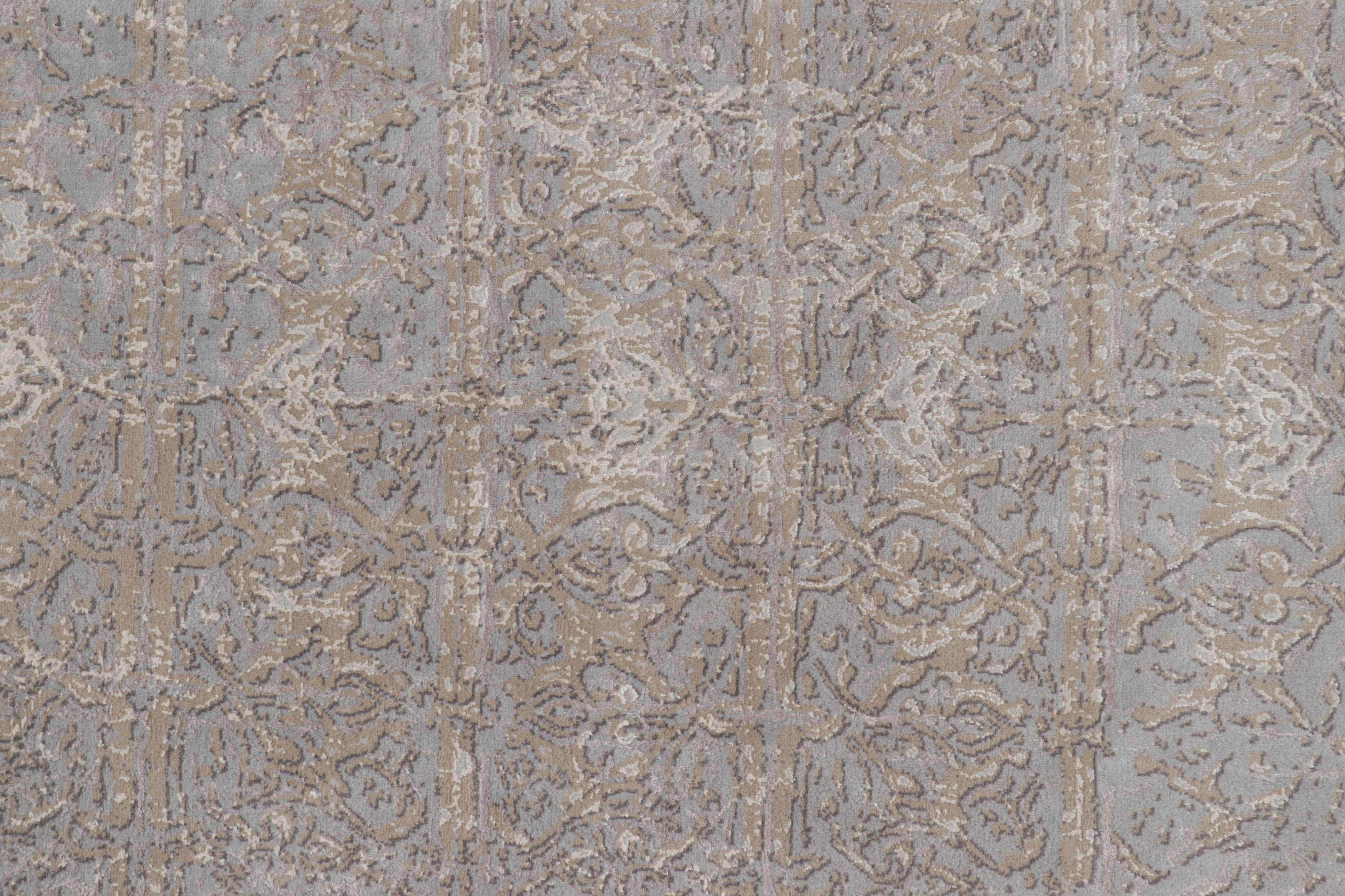 Moderno Rug & Kilim - Tappeto moderno astratto in grigio-argento 