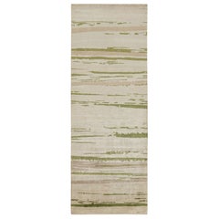 Alfombra de calle moderna y abstracta Rug & Kilim con motivos beige, rosa y verde