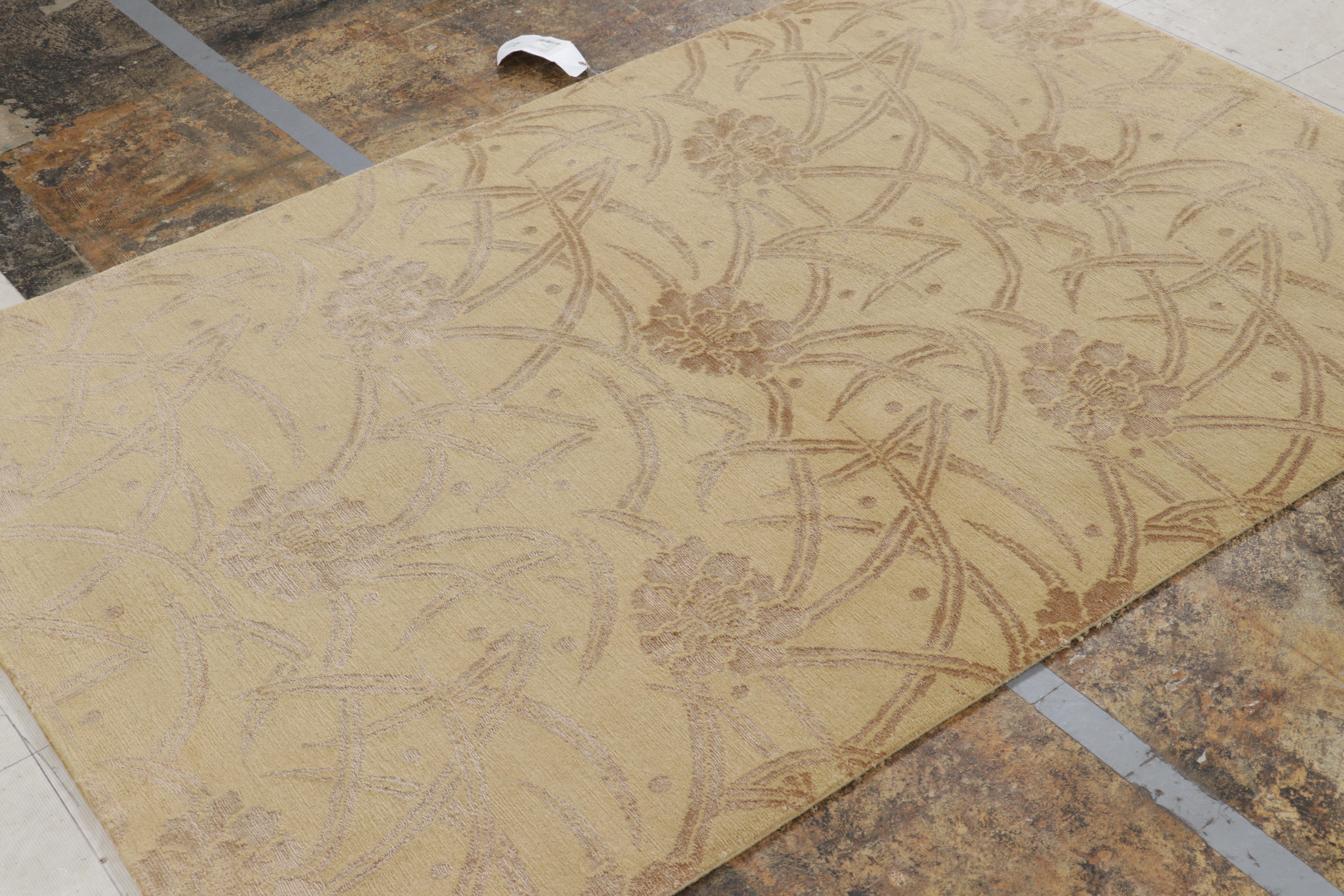 Realizzato con lana e seta annodate a mano nel nostro più lussuoso vello nepalese, questo tappeto moderno 4x6 di Rug & Kilim è chiamato 