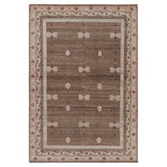 Alfombra Khotan de Rug & Kilim en beige-marrón con motivos florales geométricos