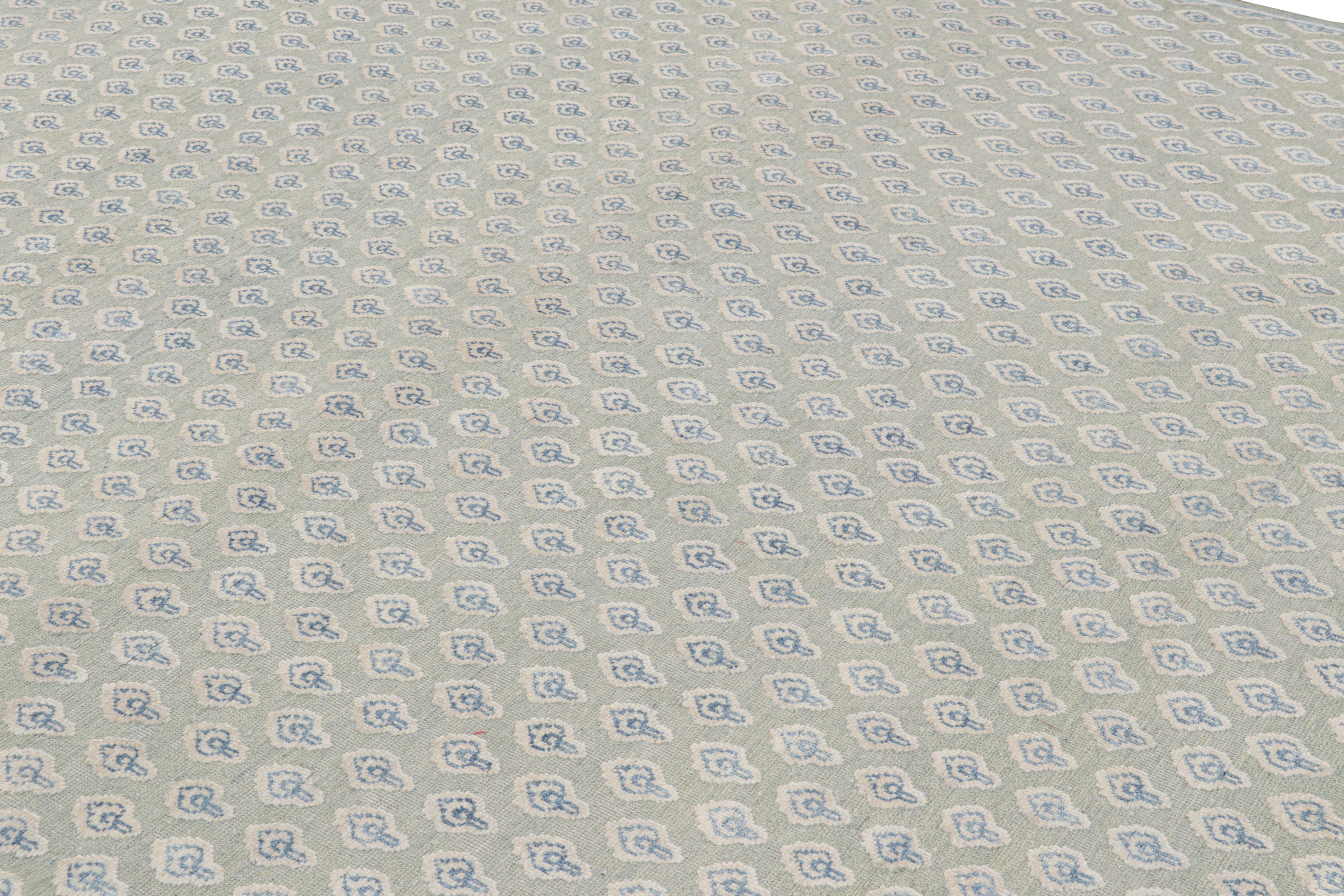 Hand-knotted in wool and silk, this 8x9 modern rug is a bold addition to the Block Print line of Rug & Kilim’s Modern Classics Collection—a sophisticated and elegant new approach to a historic style. 

On the Design: 

Connoisseurs may admire this