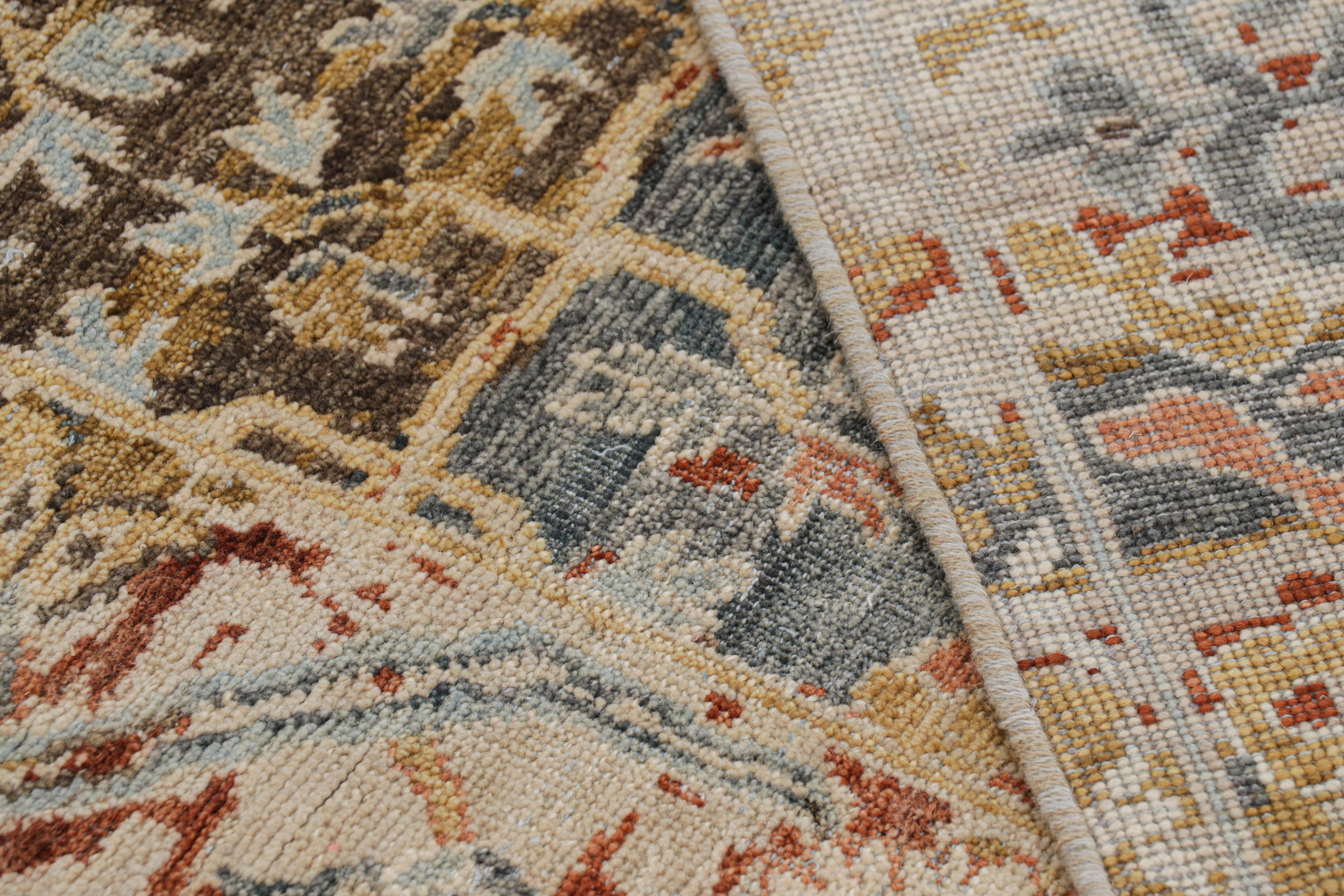 Contemporary Rug & Kilim’s Khotan Rug With Colorful Geometric Floral Patterns For Sale