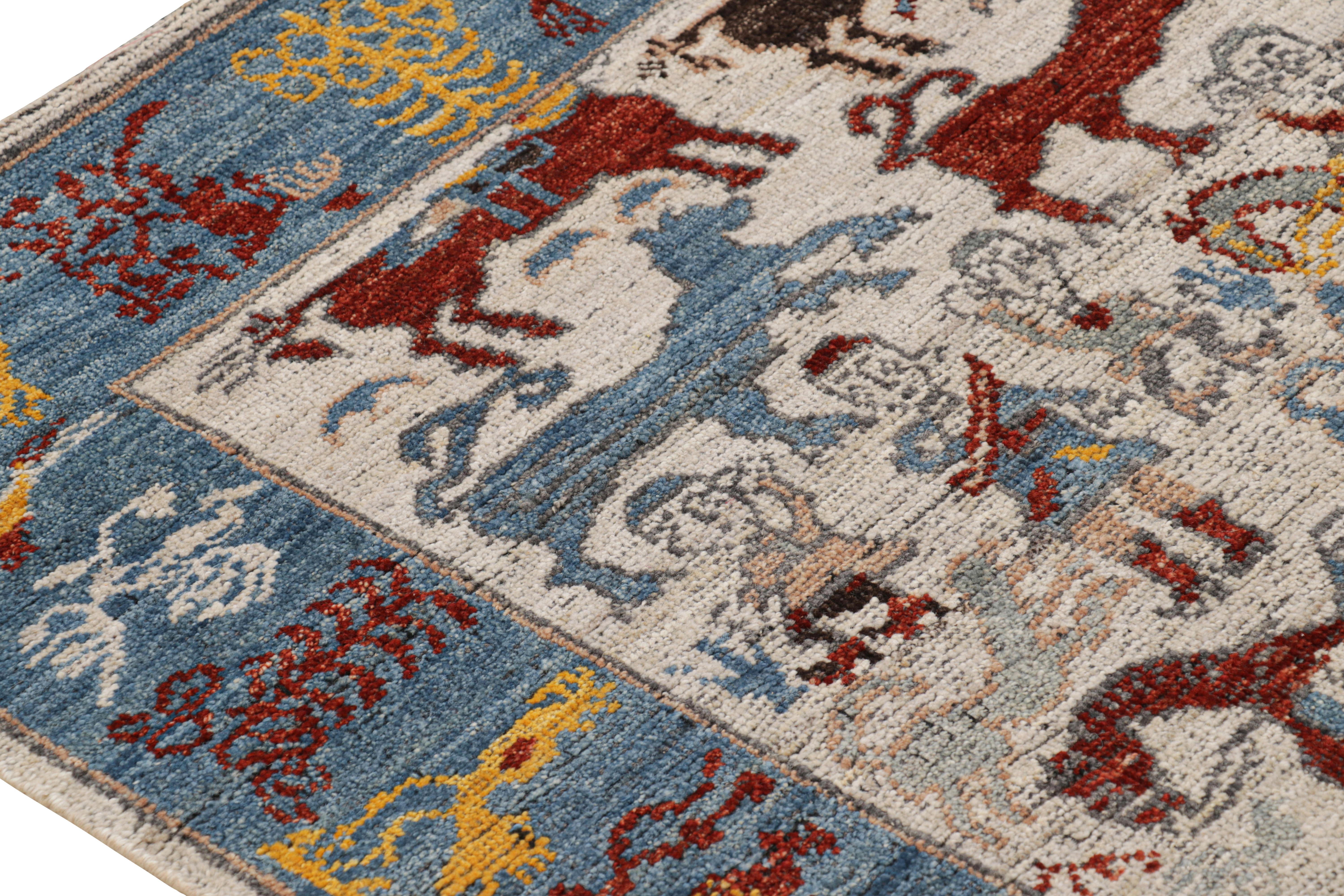 Rug & Kilim's Modern Burano Rug's Modern Burano Rug's Modern Burano Rug's Modern Burano Rug's Modern Burano Rug's Modern Burano Rug's Modern Burano Rug's Modern Burano Rug's Modern Burano Rug's Modern Burano Rug's Modern Burano Rug's Modern Burano avec des images colorées de chevaux et de cavaliers Neuf - En vente à Long Island City, NY