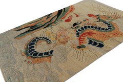 Rug & Kilim’s Modern Chinese Pictorial Dragon Rug in Beige