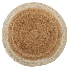 Rug & Kilim - Tappeto di iuta a cerchio moderno nei toni del marrone e dell'avorio