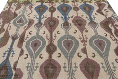 Rug & Kilim’s Modern Classics Flatweave Rug in Beige-Brown with Ikats Patterns