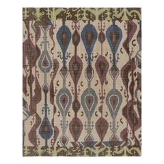 Rug & Kilim’s Modern Classics Flatweave Rug in Beige-Brown with Ikats Patterns