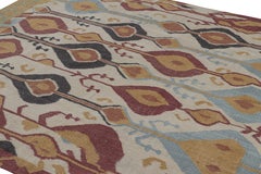 Rug & Kilim’s Modern Classics Flatweave Rug in Cream-White with Ikats Patterns
