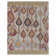 Rug & Kilim’s Modern Classics Flatweave Rug in Cream-White with Ikats Patterns