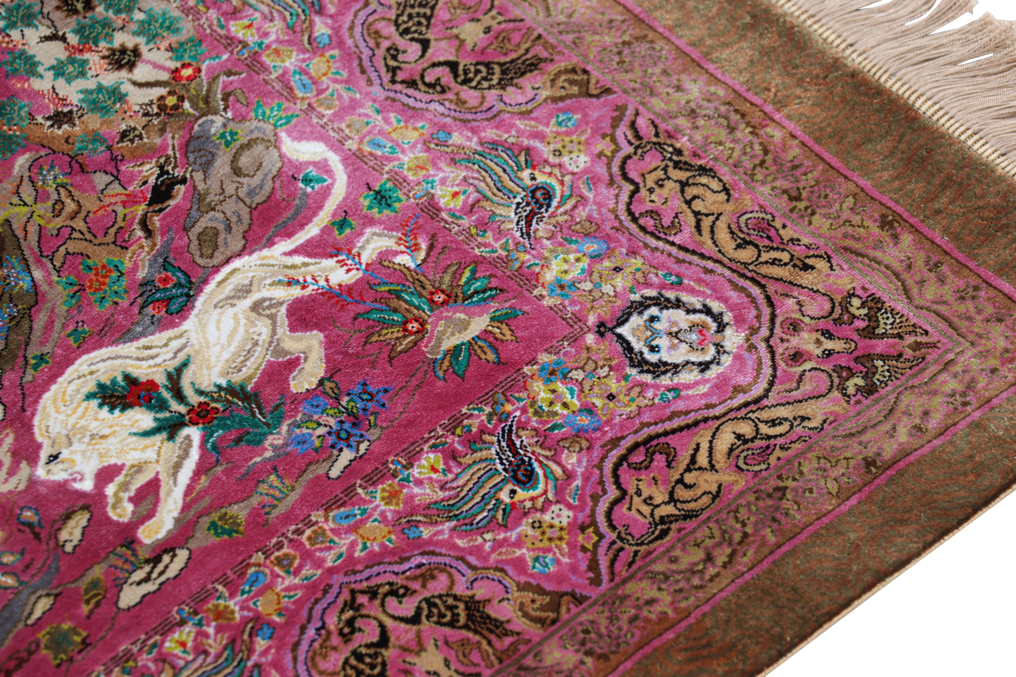 Tapis pictural Modern Classics de Rug & Kilim dans les tons rouge, brun et rose Neuf - En vente à Long Island City, NY