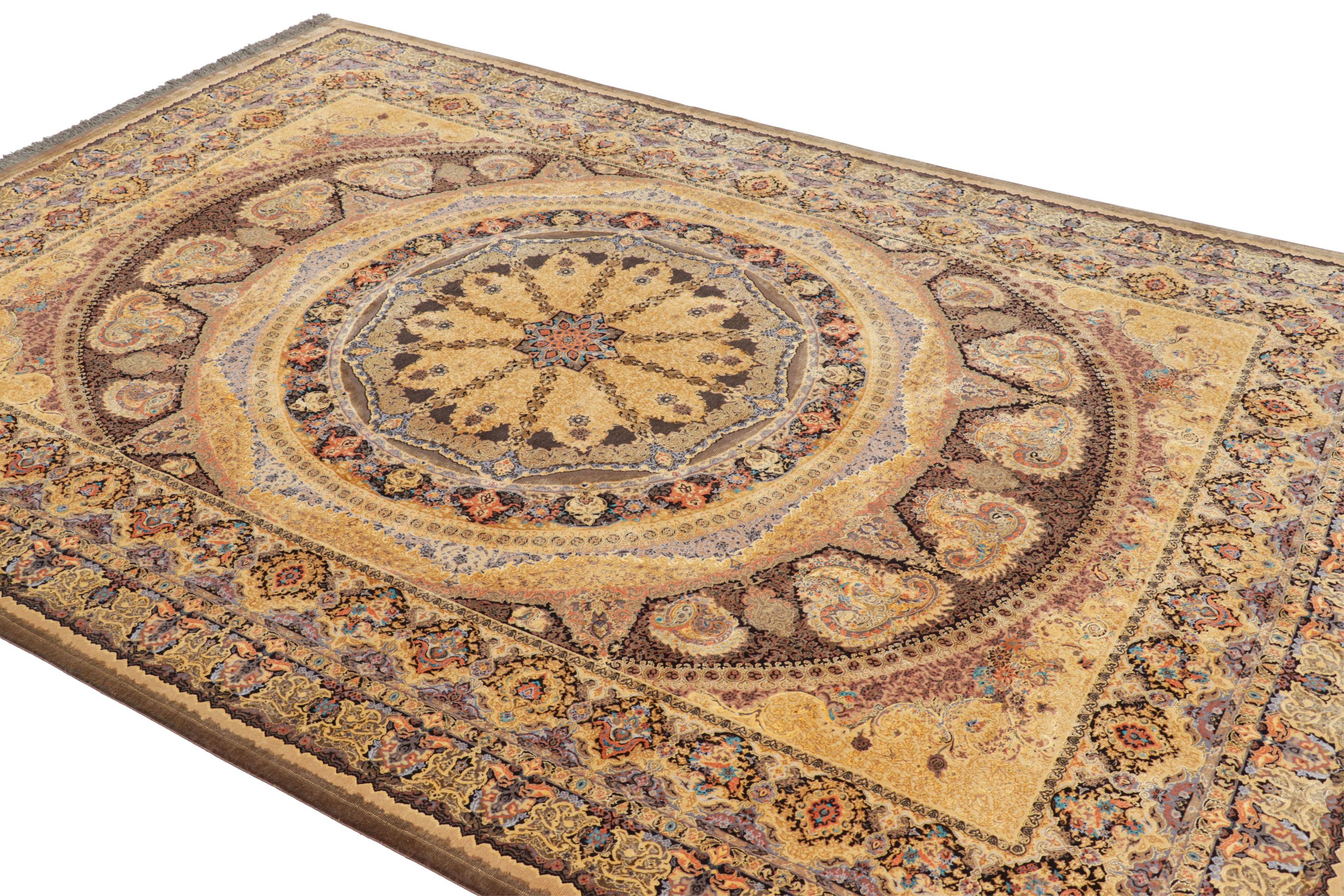 Rug & Kilim's Modern Classics Teppich mit polychromen Mustern Medaillon (Handgeknüpft) im Angebot