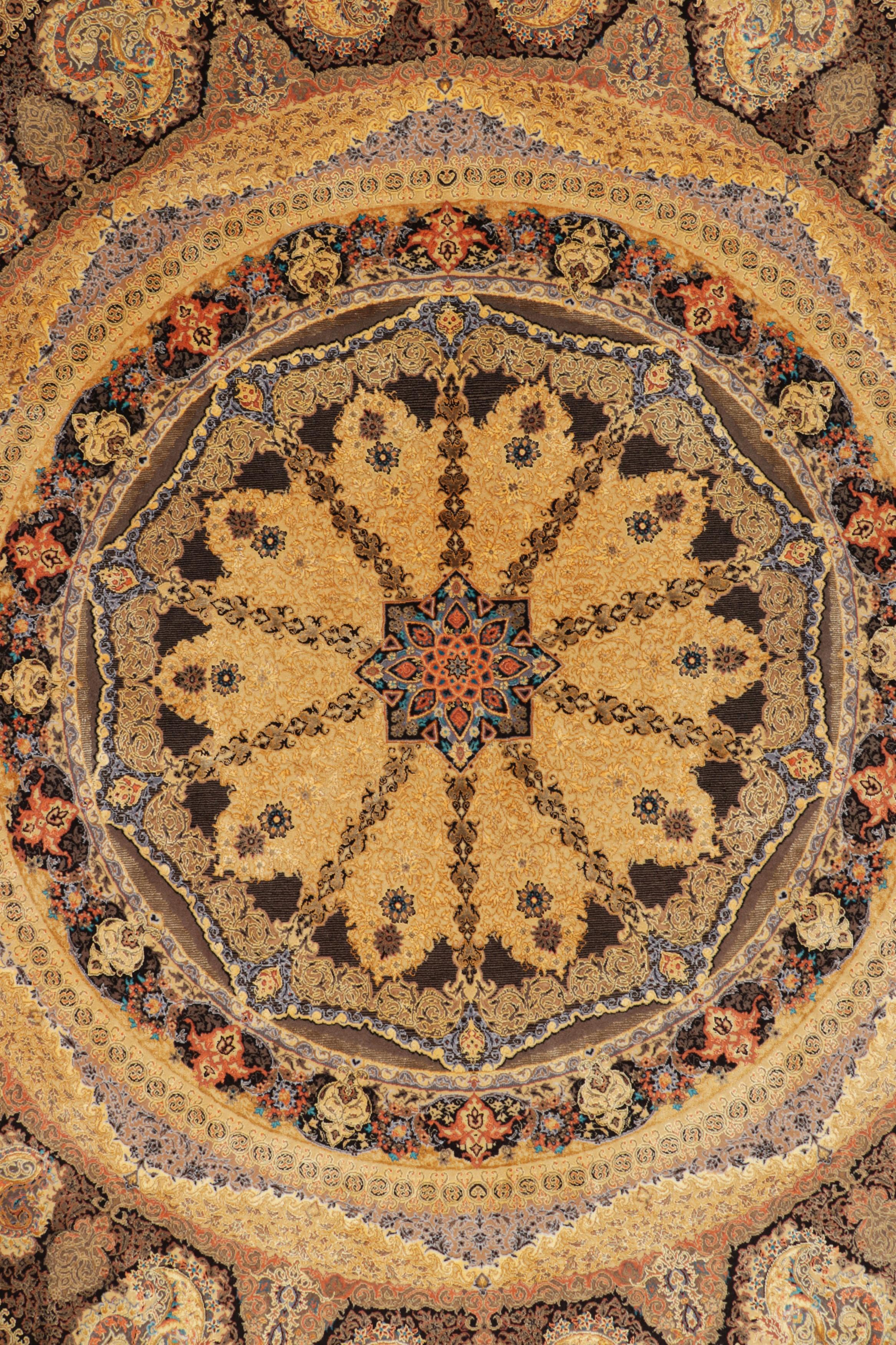 Rug & Kilim's Modern Classics Teppich mit polychromen Mustern Medaillon im Zustand „Neu“ im Angebot in Long Island City, NY