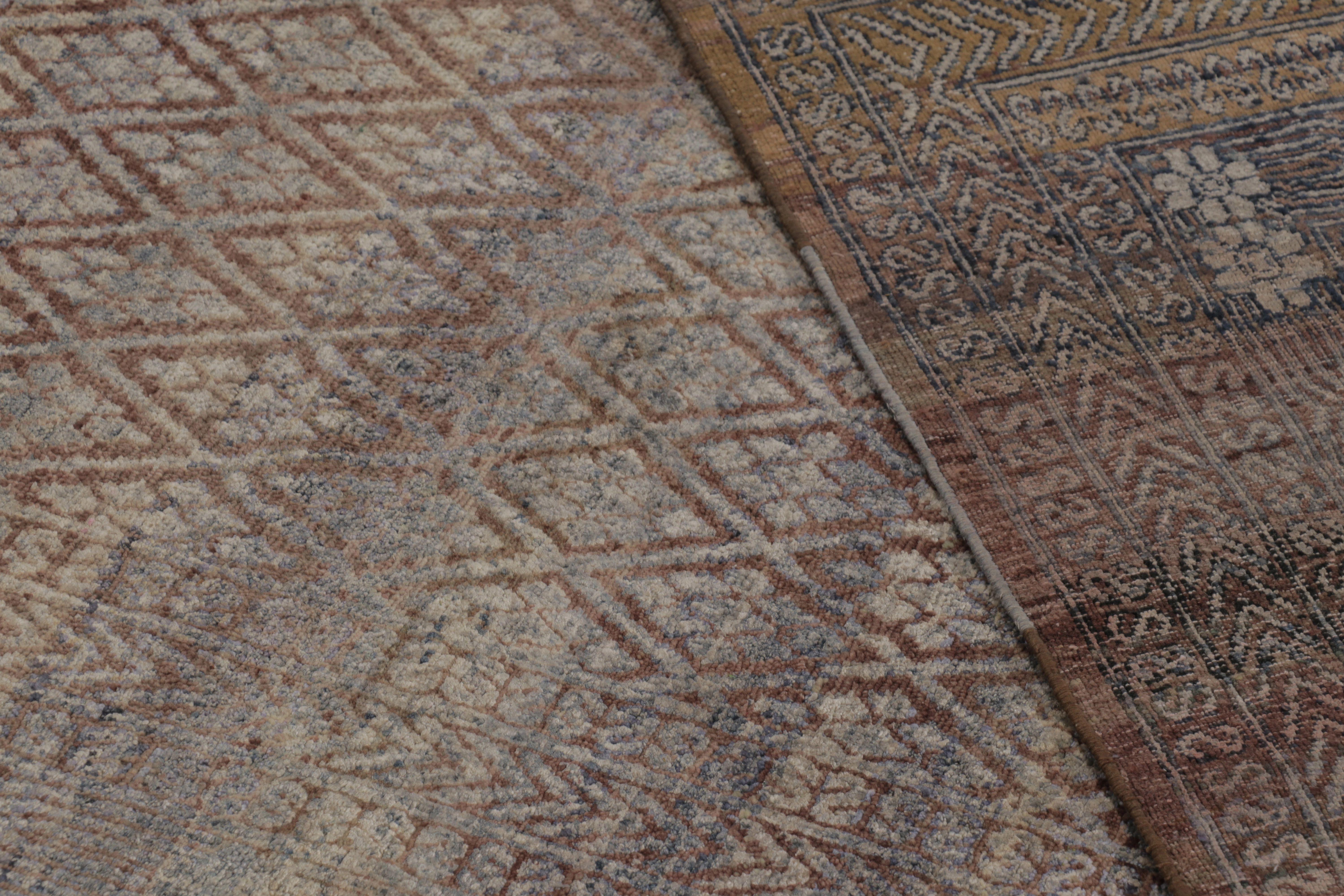 Rug & Kilim's Modern Classics Rug in Antique Mauve and Taupe Geometric Patterns For Sale 1