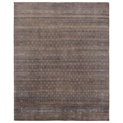 Rug & Kilim's Modern Classics Rug in Antique Mauve and Taupe Geometric Patterns