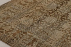 Rug & Kilim’s Modern Classics Rug in Beige and Gold Floral Lattice Design