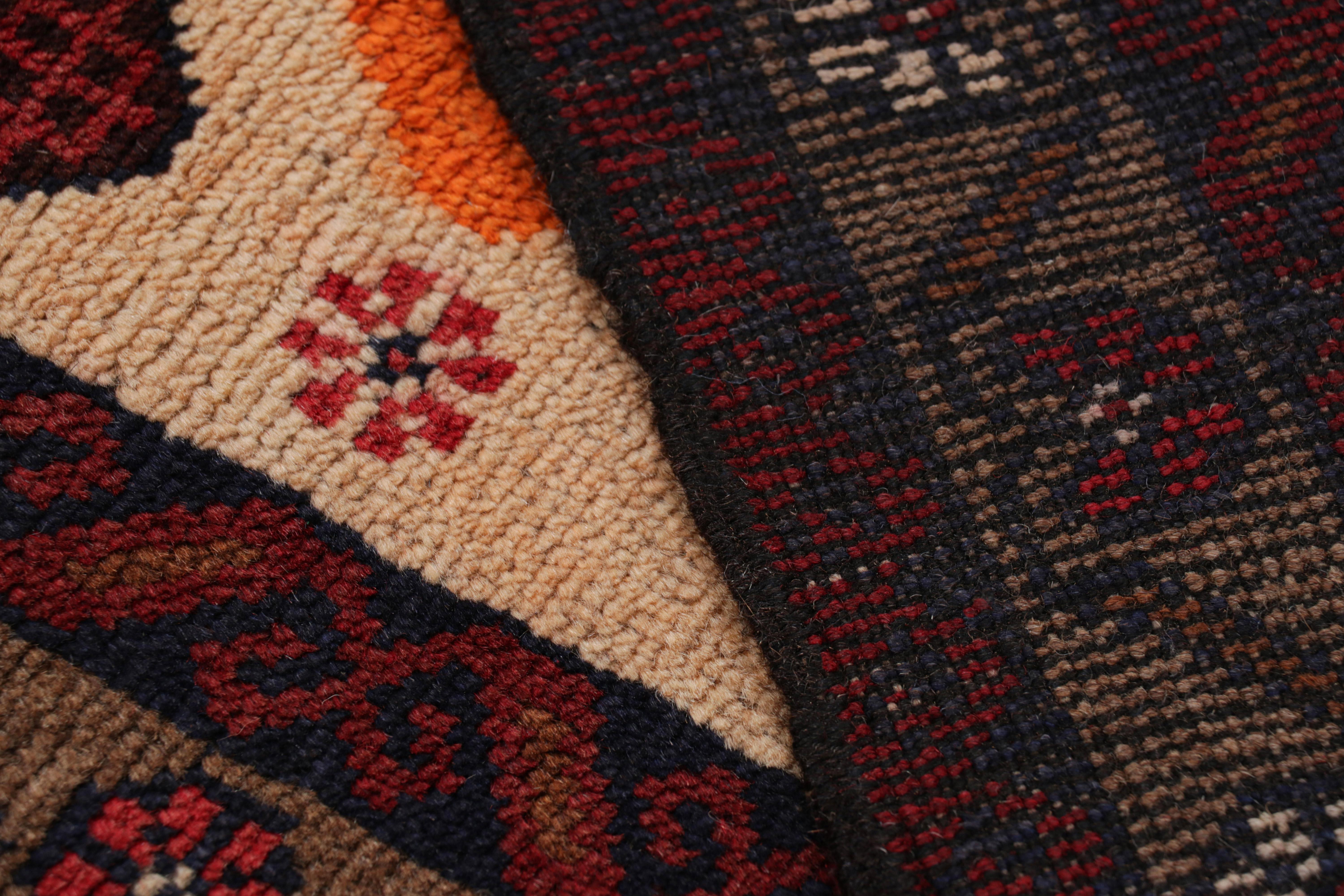 Contemporary Rug & Kilim’s Modern Classics Rug in Beige with Human and Tank Pictorials For Sale