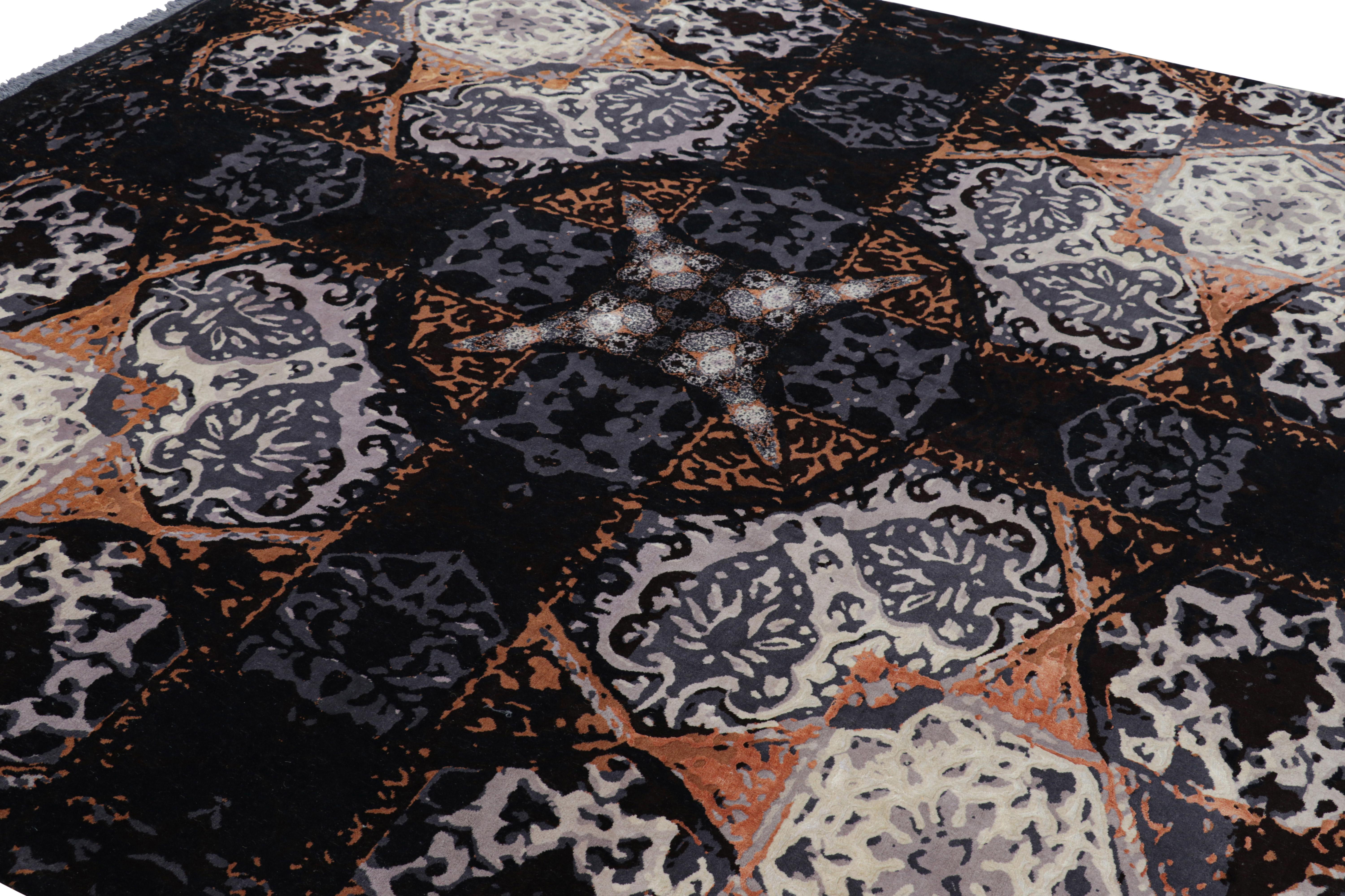 Dieser handgeknüpfte Wollteppich im Format 8x9 repräsentiert eine kühne neue Linie der Modern Classics Collection'S von Rug & Kilim - eine Serie zeitgenössischer Teppiche von einem der talentiertesten Ateliers und Designer des heutigen