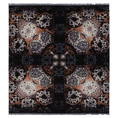 Rug
Kilim - Tappeto classico moderno in nero con motivi geometrici "Khatam".