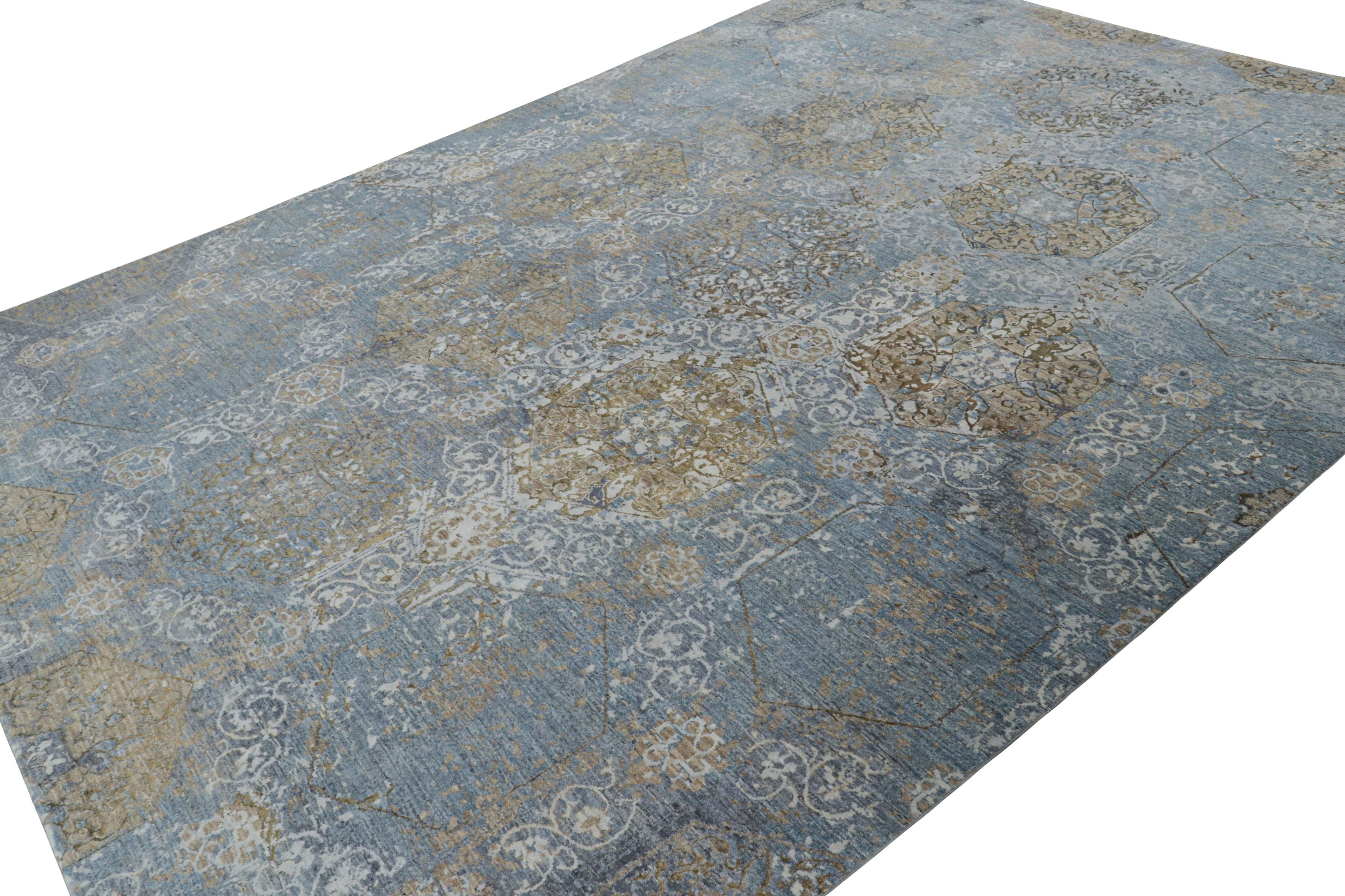 Tappeto Modern Classics di Rug & Kilim in blu con medaglioni beige-marrone In condizioni Nuovo in vendita a Long Island City, NY