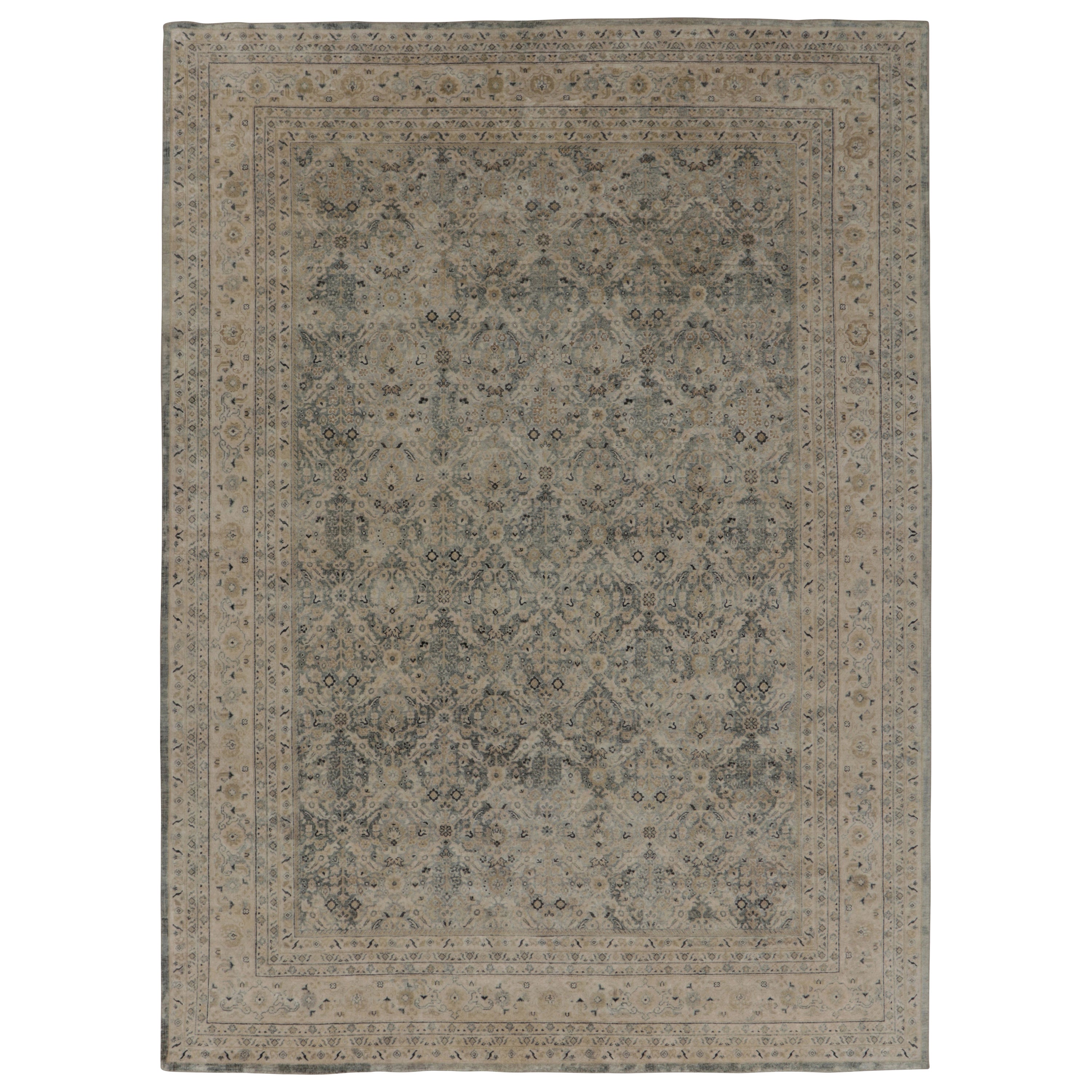 Tappeto Modern Classics di Rug
Kilim in blu con motivi floreali e geometrici beige
