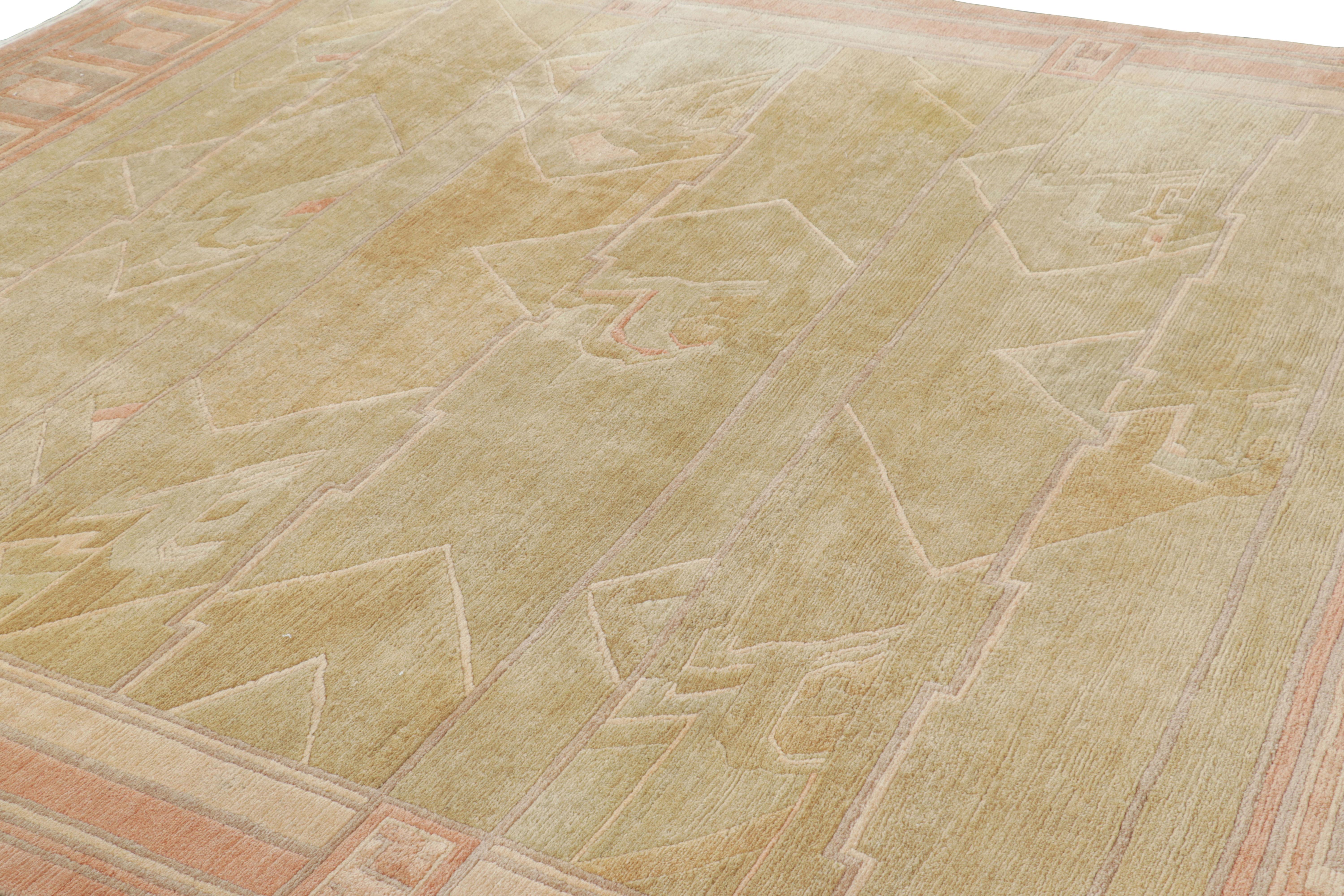Dieser 9x11 große moderne Teppich aus der Modern Classics Collection'S von Rug & Kilim ist ein handgeknüpfter Wollteppich mit luxuriösem nepalesischem Flor. Er ist ein aufregendes Einzelstück aus den Werken der berühmten Kunsthandwerker George
