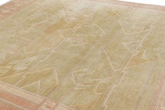 Rug & Kilim’s Modern Classics Rug in Chartreuse Green with Geometric Patterns