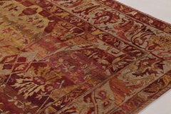 Rug & Kilim’s Modern Classics Rug in Gold & Crimson Traditional Floral Patterns