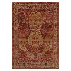 Rug & Kilim's Modern Classics Teppich in Gold und Karminrot Traditionelles florales Muster
