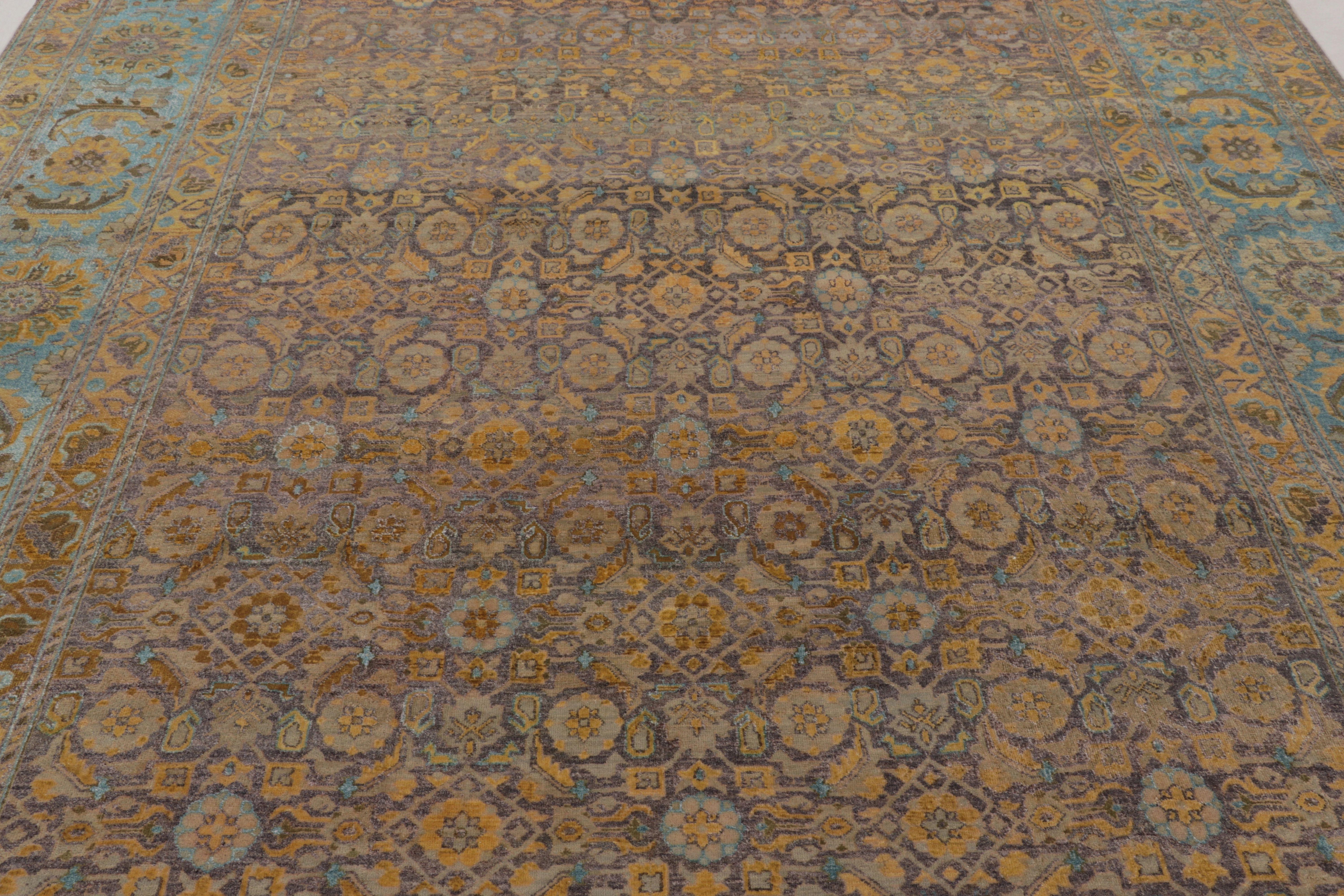 Moderne Tapis Modern Classics de Rug & Kilim en mauve, sarcelle et or oxydé Traditionnel en vente