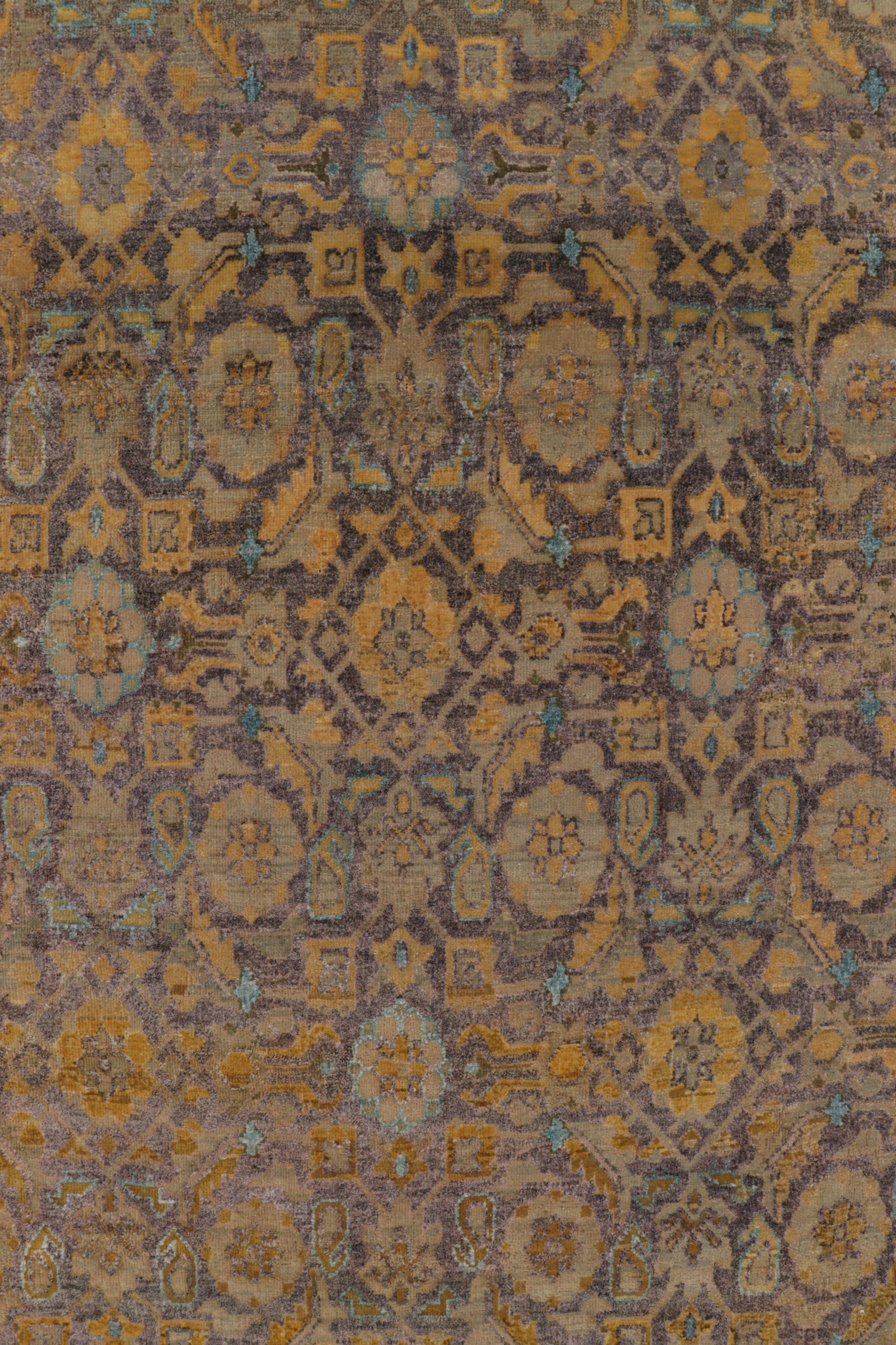 Indien Tapis Modern Classics de Rug & Kilim en mauve, sarcelle et or oxydé Traditionnel en vente