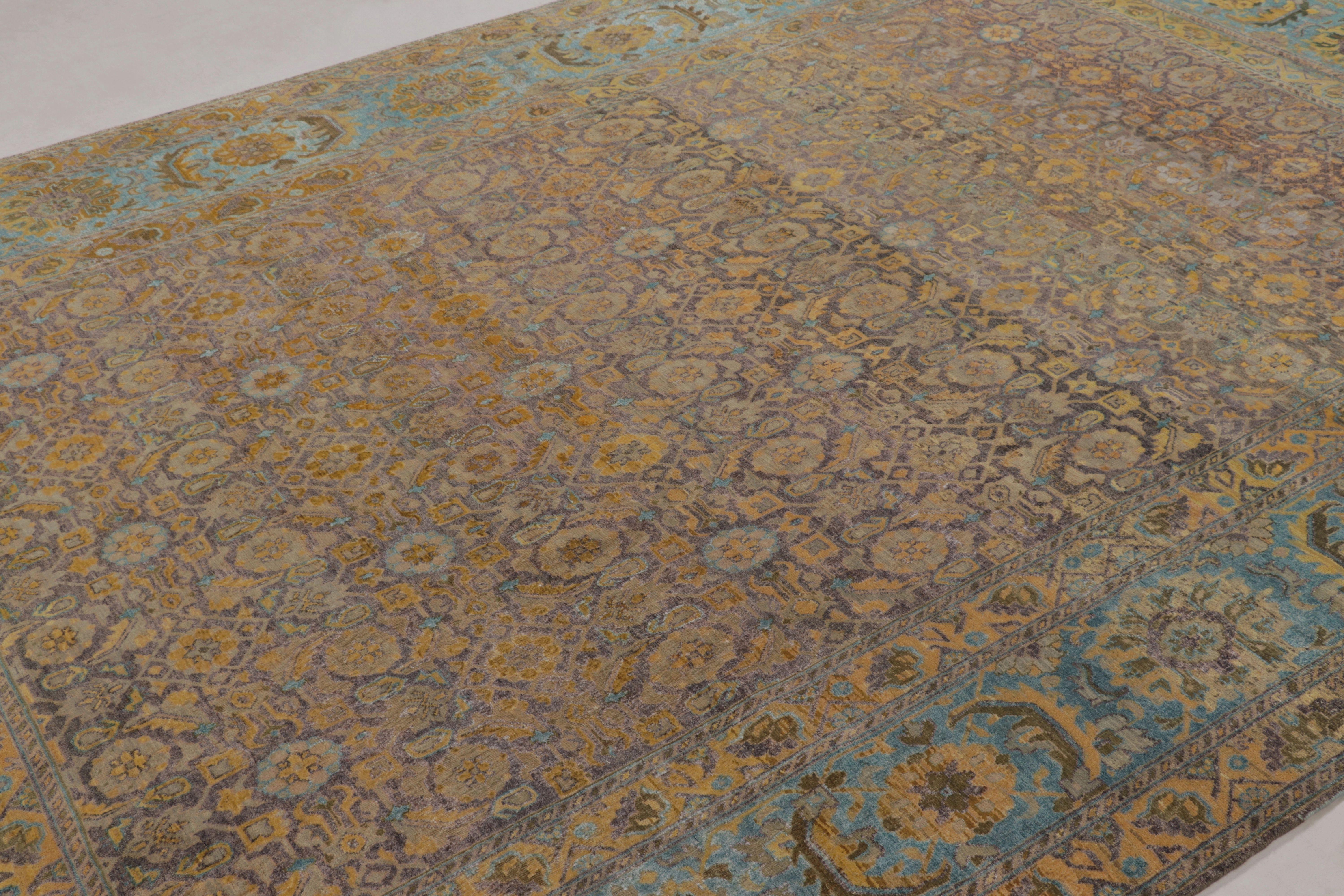 Tapis Modern Classics de Rug & Kilim en mauve, sarcelle et or oxydé Traditionnel Neuf - En vente à Long Island City, NY