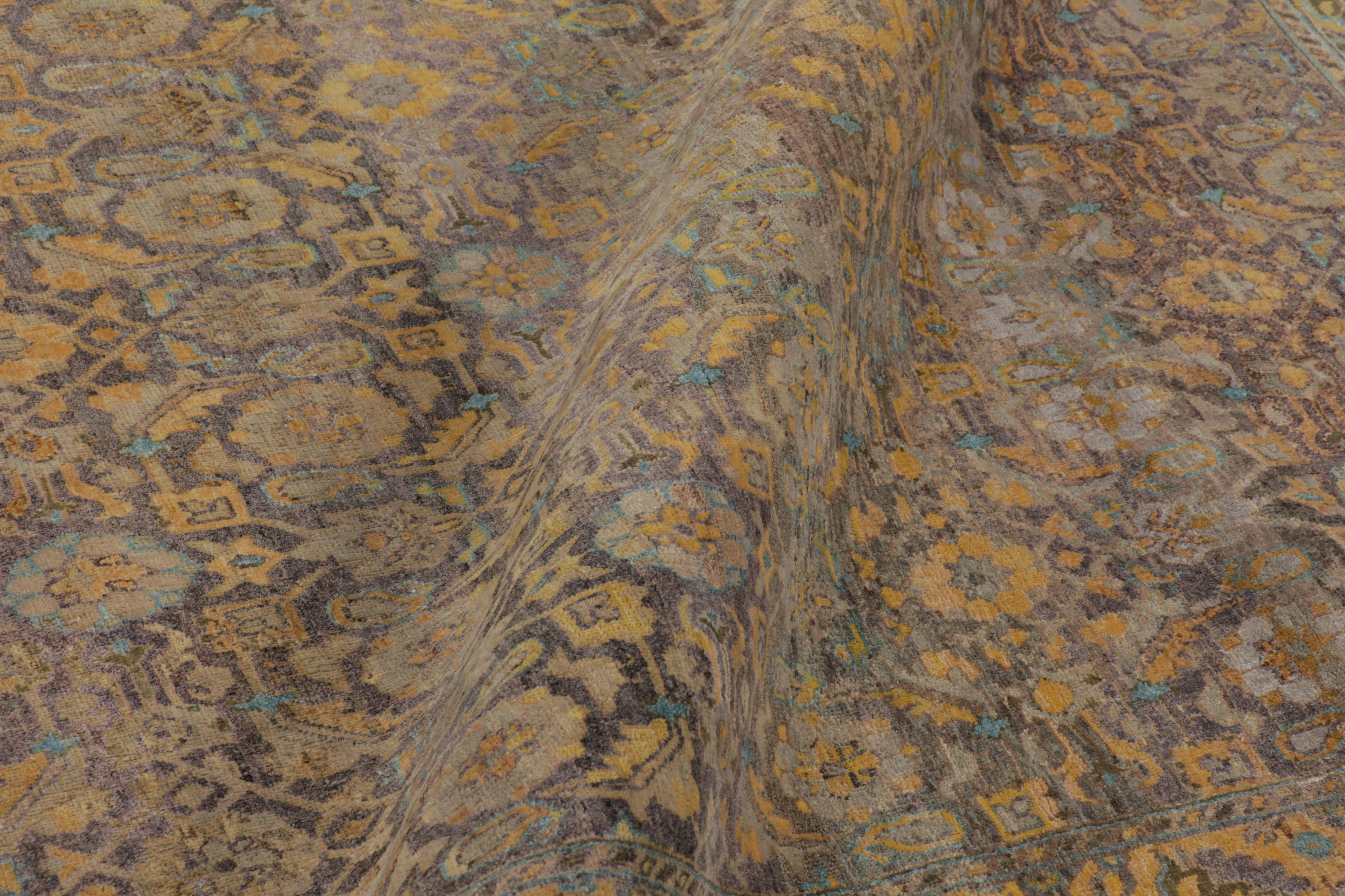 XXIe siècle et contemporain Tapis Modern Classics de Rug & Kilim en mauve, sarcelle et or oxydé Traditionnel en vente