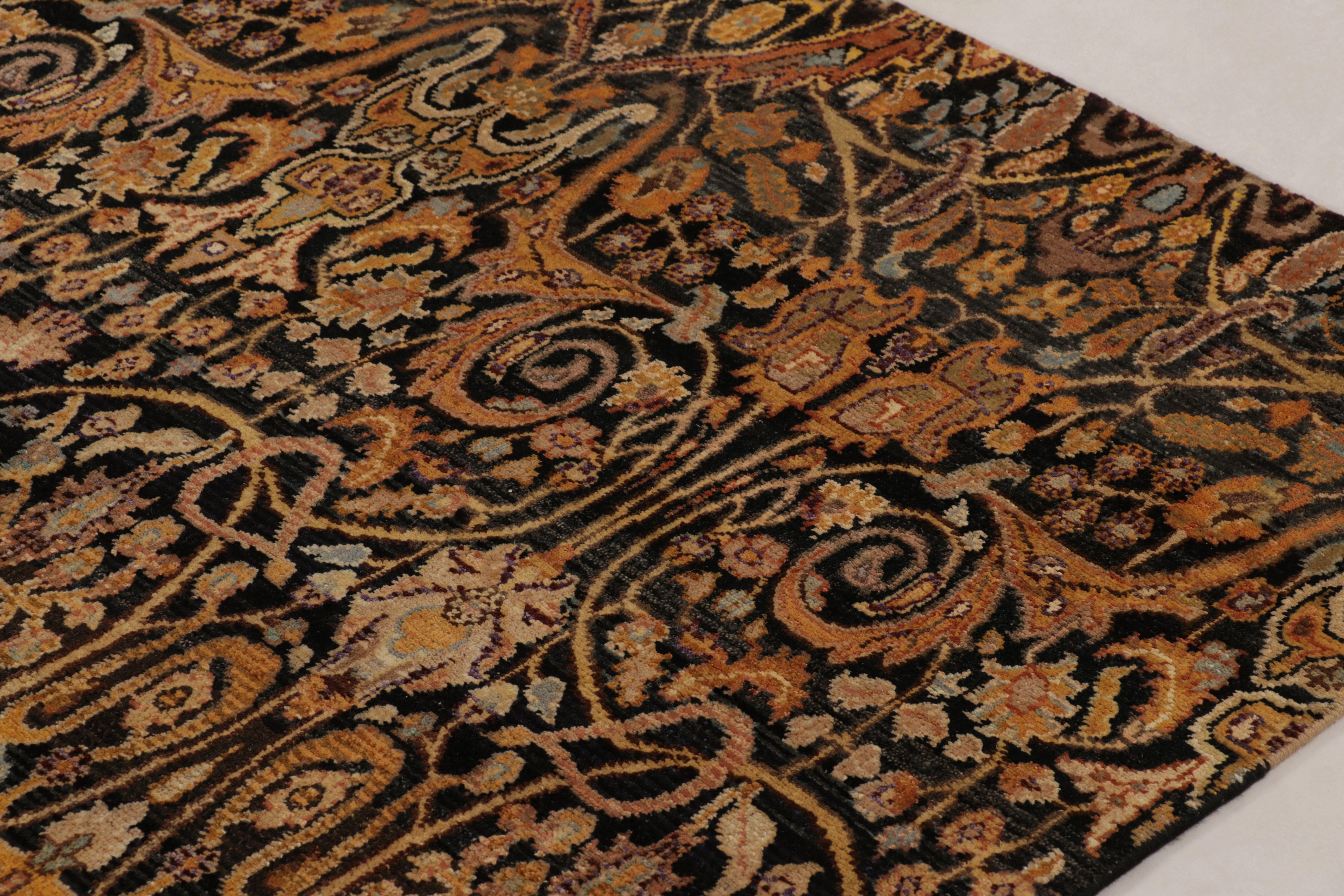Annodato a mano Rug & Kilim’s Modern Classics Rug in Polychromatic Paisley All-Over Pattern in vendita