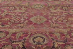 Rug & Kilim’s Modern Classics Rug in Soft Fuschia and Gold Traditional Medallion