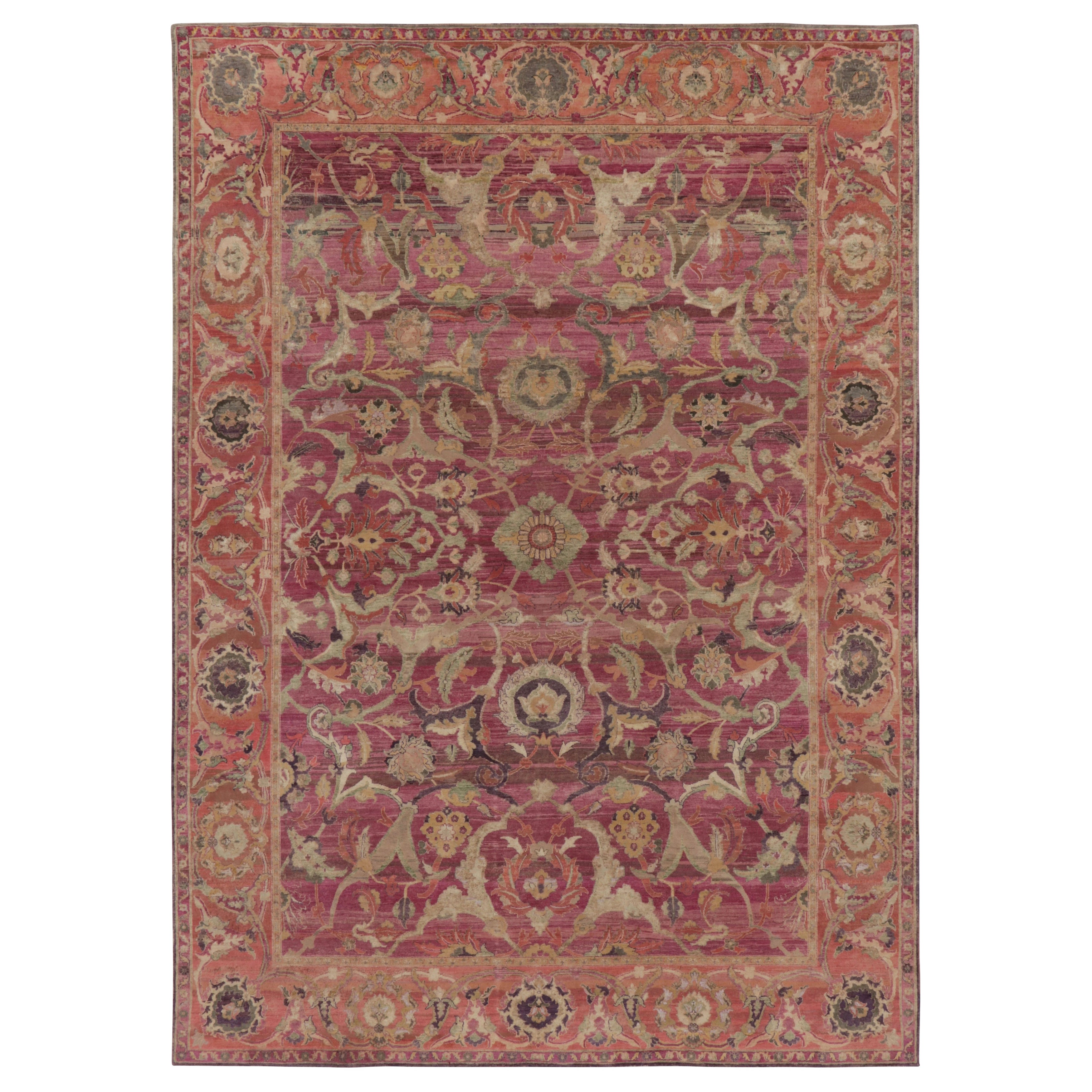 Rug 
Kilim
s Modern Classics Teppich in weichem Fuschia und Gold Traditionelles Medaillon